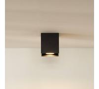 Lucide Bodi downlight de techo, angular, negro, GU10, 1 luz, aluminio
