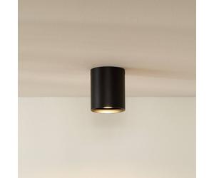 Lucide Bodi downlight de techo, redondo, negro, Ø 8 cm, 1 luz, aluminio