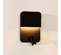 Lucide Boxer Aplique de pared LED con foco, negro EC:EPREL:859972