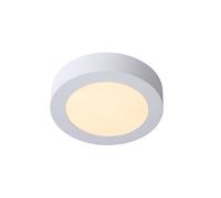 LUCIDE BRICE-LED - Lámpara de techo Baño - Ø 18 cm - LED Regul. - 1x12W 3000K - IP44 - Blanco