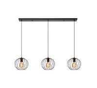 Lucide Lámpara colgante Danza, 3 luces, alargado, negro