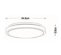 Lucide Dasher Plafón LED, blanco, Ø 34,8 cm, 2700 K, IP44 EC:EPREL:1580408