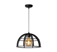 LUCIDE DIKRA - Lámpara colgante - Ø 40 cm - 1xE27 - Negro