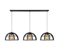 LUCIDE DIKRA - Lámpara colgante - Ø 40 cm - 3xE27 - Negro