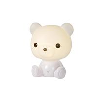 Lucide Lámpara de mesa infantil Oso Dodo, blanca, atenuable, ABS EC:EPREL:833739