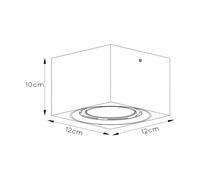 Lucide Downlight LED Fedler angular negro