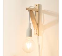 Lucide Fix aplique de pared, portalámpara blanco