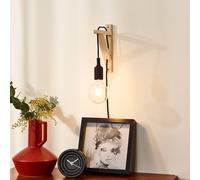 Lucide Fix aplique de pared, portalámpara negro