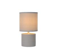 Lucide Lámpara de mesa Greasby con pantalla textil, gris