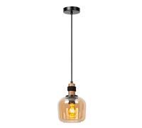 LUCIDE ILONA - Lámpara colgante - Ø 18 cm - 1xE27 - Ámbar