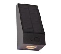 Lucide IRWIN - Lámpara de pared, interior/exterior - Solar - LED regulable. - 1x2W, 3000K - IP54 - Sensor de movimiento y sensor diurno/nocturno -