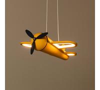 Lucide lámpara colgante LED para habitación infantil Fokker, amarilla, longitud 46 cm, EC:EPREL:2236035