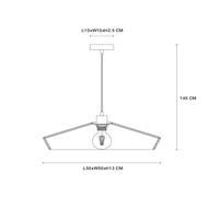 Lucide Lámpara colgante Yunkai de papel, 1 luz, Ø 50cm