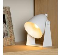 Lucide Lámpara de mesa de metal Chago, blanca