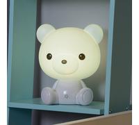 Lucide Lámpara de mesa infantil Oso Dodo, blanca, atenuable, ABS EC:EPREL:833739