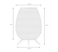 Lucide Lámpara de mesa LED para exteriores Colin, batería, 36 cm, natural