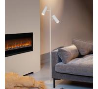 Lucide Lámpara de pie Club, regulable, blanca, metal, 140 cm, GU10