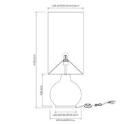 Lucide Lámpara de pie Esterad, negra, Ø 34 cm, altura 100 cm, cristal