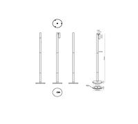 Lucide Lámpara de pie LED recargable Antrim, negra, 1 luz, IP54, atenuable