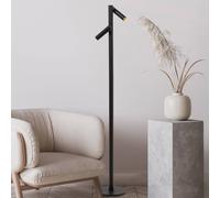 Lucide Lámpara de pie LED recargable Antrim, negra, 2 luces, IP54, atenuable