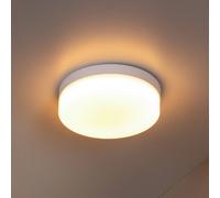 Lucide lámpara de techo LED para baño Biskit, blanca, Ø 23 cm, plástico EC:EPREL:1580376