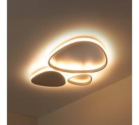 Lucide lámpara LED de techo Samling, longitud 62 cm, color topo, metal EC:EPREL:2232956