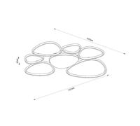 Lucide lámpara LED de techo Samling, longitud 90 cm, color topo, metal EC:EPREL:2232962
