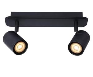 LUCIDE LENNERT - Foco de techo Baño - LED Regul. - GU10-2x5W 3000K - IP44 - Negro