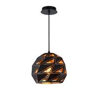 LUCIDE MALUNGA - Lámpara colgante - Ø 25 cm - 1xE27 - Negro