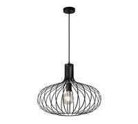 Lucide MANUELA - Lámpara colgante - Ø 50 cm - 1xE27 - Negro Negro