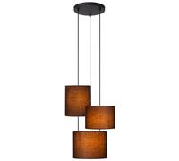 Lucide MAYA - Lámpara colgante - Ø 46 cm - 3xE27 - Negro Negro