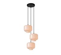 Lucide Lámpara colgante Medine, opal, Ø 46 cm, cristal, 3 luces, E27