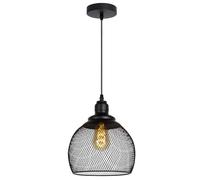 Lucide MESH - Lámpara colgante - Ø 22 cm - 1xE27 - Negro