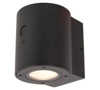 Lucide PERTH - Lámpara de pared, interior/exterior - Solar - Ø 9 cm - LED regulable. - 1x1W, 2700K/3000K - IP65 - Sensor de movimiento y de luz (día/noche) -
