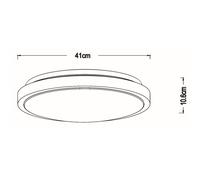 Lucide Plafón Dasher LED, blanco, Ø 41 cm, 2700 K, IP44 EC:EPREL:1580416