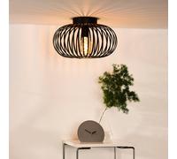 Lucide Plafón jaula Manuela, Ø 40 cm, negro