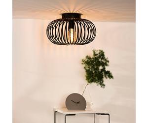 Lucide Plafón jaula Manuela, Ø 40 cm, negro