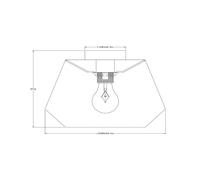 Lucide Plafón Jessica, negro, Ø 30 cm, algodón