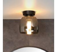 Lucide Plafón Tyler para cuarto de baño, negro/gris humo