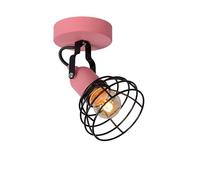 LUCIDE POLA - Foco de techo Infantil - Ø 10,5 cm - 1xE27 - Rosa