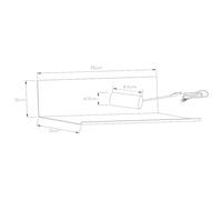 Lucide Práctico aplique de pared Sebo de metal negro