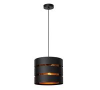LUCIDE ROSAS - Lámpara colgante - Ø 26 cm - 1xE27 - Negro