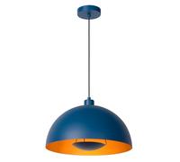 LUCIDE SIEMON - Lámpara colgante - Ø 40 cm - 1xE27 - Azul