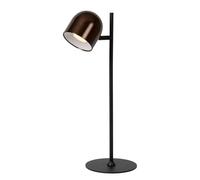 LUCIDE SKANSKA RECH - Lámpara de escritorio recargable para interior/exterior - Batería/batería - LED Dim. - CCT - 1 x 3 W 3000 K/6000 K - IP44 - Café