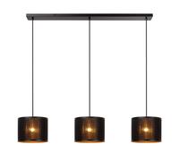Lucide TAGALOG - Lámpara colgante - Ø 40 cm - 3xE27 - Negro | Essential Negro