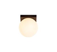 LUCIDE TASSA - Lámpara de techo Baño - Ø 13,5 cm - LED Dim to warm - 1x12W 1800K/3000K - IP40 - Negro