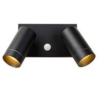 Lucide Foco de pared para exterior Taylor Sensor, 2 luces negro