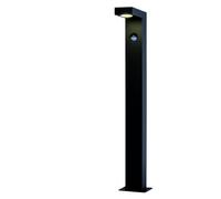 Lucide TEXAS-IR - Lámpara baliza - LED - 1x7W 3000K - IP54 - Sensor movimiento & día/noche (desactivable) - Antracita Antracita
