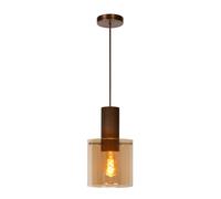 Lucide TOLEDO - Lámpara colgante - Ø 20 cm - 1xE27 - Ámbar Ámbar