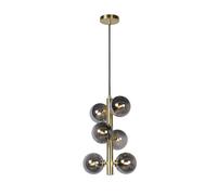 LUCIDE TYCHO - Lámpara colgante - Ø 25,5 cm - 6xG9 - Oro mate/Latón